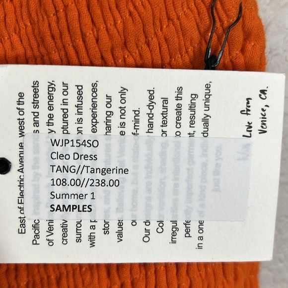 Electric & Rose Cleo One-Shoulder Maxi Dress Size S In Tangerine - Picture 13 of 13